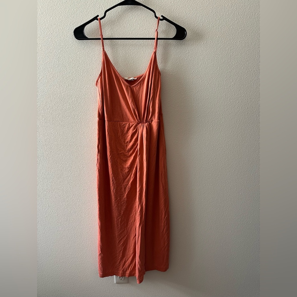 BODEN Gathered Jersey Midi Dress size 12R Kumquat Orange  
Style D0703-BGR - Picture 9 of 10
